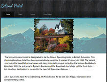 Tablet Screenshot of lelandhotelnakusp.com